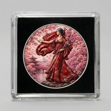 2026 Silver Eagle - Japanese Cherry Blossom Edition 1 oz Silver Colorized Coin picture
