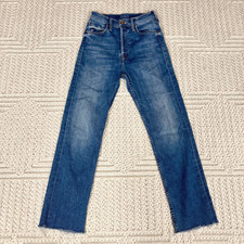 MOTHER The Tomcat Ankle Fray Jeans Size 26 Stretch Denim Lets Just Be Friends picture