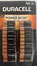 Pack of 80 Duracell Coppertop Alkaline AA Batteries PowerBoost NEVER USED (2x40) picture