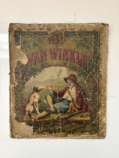 McLoughlin Bros Rip Van Winkle Antique Linen Book Illustrated Children’s picture