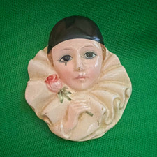Schmid Pierrot Love Pierrot Clown Porcelain Head Figurine Japan 1981 picture