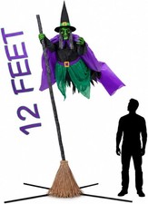 12 Ft Animated Hovering Witch Animatronics picture