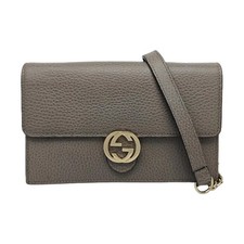 【Authentic】 GUCCI Interlocking G Grey Leather Handbags (DDP) picture