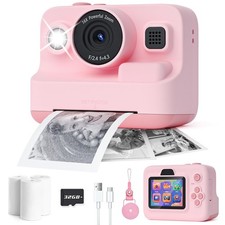 Dylanto Kids Instant Print Camera 1080P - Photos w/ Thermal Paper - Pink, Ages 3 picture