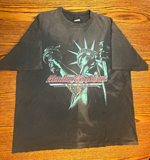 Harley-Davidson Cafe New York Statue of Liberty Graphic Black T-Shirt XL picture