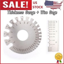 2PCS Sheet Metal Gauge Thickness Gage Wire Gauge Measuring Tool Stainless Steel picture