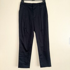 Alice & Olivia Black Satin Like Trouser Straight Leg Pants Size 6 NWT picture