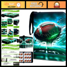 900 Pocket Football Card Binder with 50 Removable Sleeves, 3 Ring Zipper Album picture