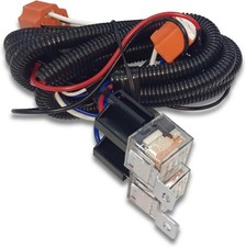 H4 Headlight Relay Kit, 2Headlight Wiring and Ceramic Socket Plug, Fit for fo... picture