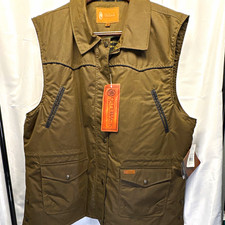 Outback Trading Co. Women's 3X Bronze Oilskin Vest Waterproof Pockets picture