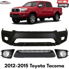 Front Bumper Cover Primed & Fog Lights Kit For 2012-2015 Toyota Tacoma Base picture
