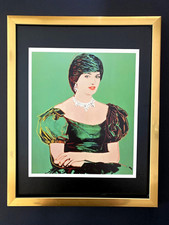 ANDY WARHOL + RARE 1984 PRINCESS DIANA PRINT MOUNTED AND FRAMED + $ picture