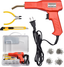 Plastic Welder Kit Soldering Hot Stapler Bumper Repair Welding Gun 200 Staples picture