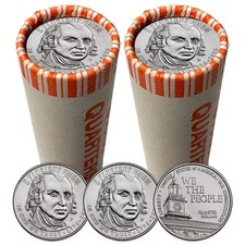 2026 P & D Constitution We the People Quarter Rolls Set • P & D Mint • USA250 picture