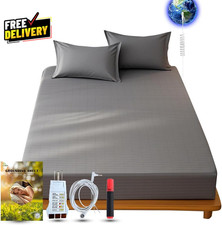 Earthing Grounding Sheets Queen Size(Gray) Cotton and Silver Fibre for Imp..... picture