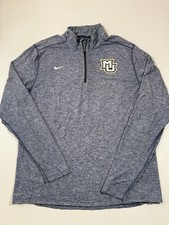 Nike Marquette Golden Eagles Jacket Mens Large Blue Space Dye Dri-Fit NCAA Logo picture