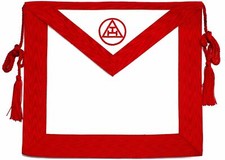 Masonic Royal Arch Mason Member Synthetic LEATHER Apron Tassels Rope Freemasonry picture