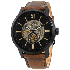 Fossil Townsman Automatic Black Skeleton Dial Men's Watch ME3155 picture