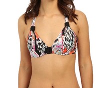 NWT Women’s Seafolly Beach Gypsy F Cup Halter Nectarine Size 4 picture