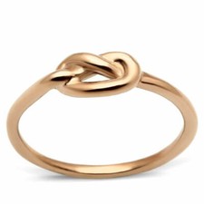 Simple Knot Ring Rose Gold Plated Stainless Steel TK316 picture