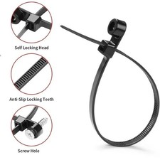 Heavy Duty Nylon Universal Cable Tie Buckle Self Locking Nylon Zip Ties Holder picture