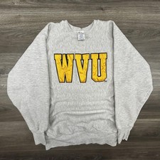Vintage West Virginia Sweatshirt Mens XL Gray WVU Champion Reverse Weave 90s USA picture