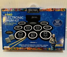 SANTANA - 9 Pad Electronic Drum Kit - Bluetooth & Audio Out - 2 Pedals & Sticks picture