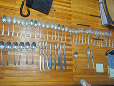  Vintage Wm Rogers & Son IS Silverplate Flatware Set Floral Pattern 50+ Pc picture