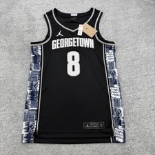 Georgetown Hoyas Jersey Mens Small Black Blue NCAA Basketball #8 Jumpman Jordan picture