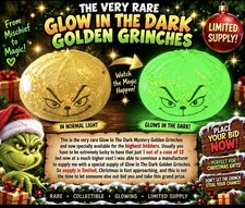 Great Christmas Gifts-No Mystery Real Glow in The Dark Golden Grinch  itself picture