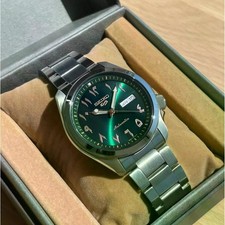 Seiko 5 Sports SRPH49K1 Rare Arabic Green Dial Automatic Watch 40mm picture