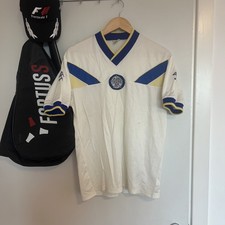 Vintage Leeds United Home Football Shirt Medium Umbro White 1986 1988 Rare picture