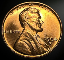1954 D Denver Lincoln Wheat Cent Brilliant Uncirculated (BU) picture