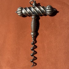 A rare antique Victorian-era silver corkscrew—or a 20th-century perspective. picture