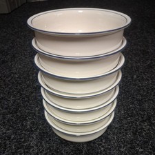 LENOX Chinastone “For The Blue Patterns” 6- 1/4” Diameter, Set Of 7 Cereal Bowls picture