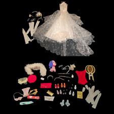 Vintage Barbie 1959, 1960's Large Lot of Clothes and Accessories, Nice Lot picture