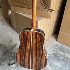 Top Quality Solid Cedar Acoustic Guitar Cocobolo Body Abalone Ebony Fingerboard picture