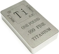 Titanium Ingot 1 Pound 99.9% Pure Ti Element Block Periodic Table Metal Bar picture