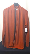 NWT Croft & Barrow Women's Open Front Extra-Soft Cardigan Sweater XL Rust Orange picture