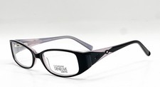 NEW CATHERINE DENEUVE CD-284 BLK BLACK OVER LAVENDER AUTHENTIC EYEGLASSES 53-17 picture