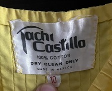 TACHI CASTILLO - vintage circa 1960s - Mexican peasant style maxi dress (889) picture
