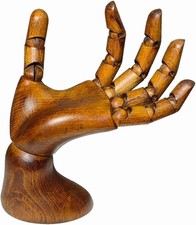 Wooden Hand,Wooden Mannequin,Antique Finish Wood Hand,Hand Model for Drawing,Mal picture