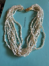 Vintage Genuine Multi Strand Pearl 80s Dragon Closure Necklace picture