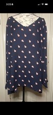 Torrid Navy Long Sleeve Blouse Hot Air Balloon Print Size 3 NWT picture