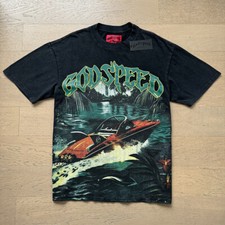 NEW Mens Godspeed Rainforest yacht print Washed Tee Short sleeved T-shirt  picture