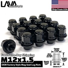 20x Black 12x1.5 OEM Factory Lug Nut Fit Jaguar XE XF XJ XK F-Type C2C35294010 picture