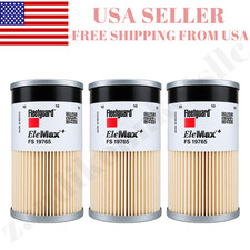3 Pack Fleetguard FS19765 Fuel Water Separator Filter Cummins ISX picture
