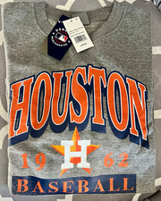 MLB Houston Astros Gray Crewneck Pullover Sweatshirt Size L picture