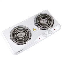 Electric 2-Burner 6.1 In. White Hot Plate picture
