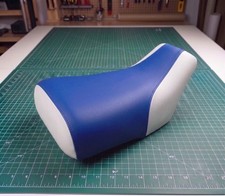 Honda TRX350 Foreman Seat Cover For 1986 To 1989 Blue White Vinyl Seat Cover picture